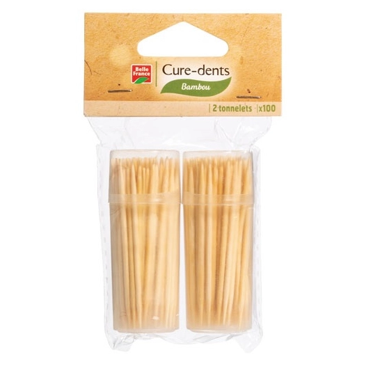 20 cure dent bambou tonnelet de 100 x 2 - belle france
