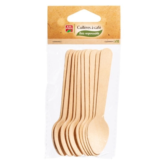 50 cuillère à café en bois x 10 - belle france