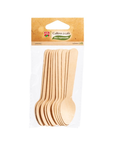 50 cuillère à café en bois x 10 - belle france