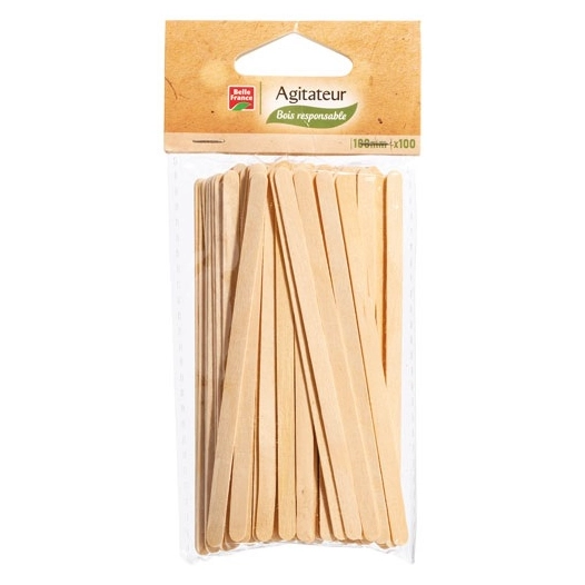 agitateur bois 11 cm x 100 - belle france