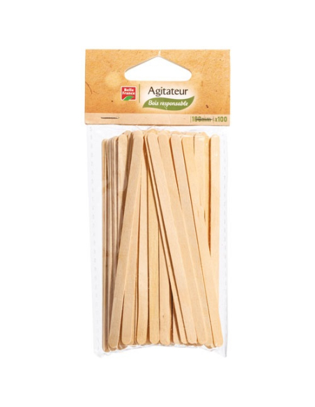 agitateur bois 11 cm x 100 - belle france