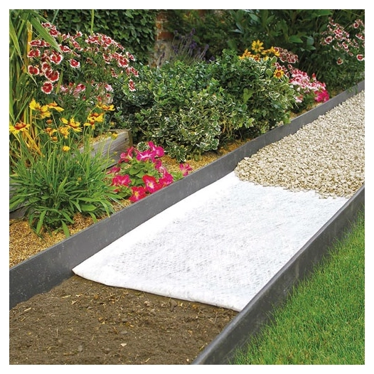 feutre géotextile en polypropylène thermolié blanc 10x1m - nortene