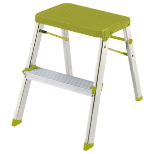 escabeau / marche-pied 2 niveaux vert - m2 - rolser