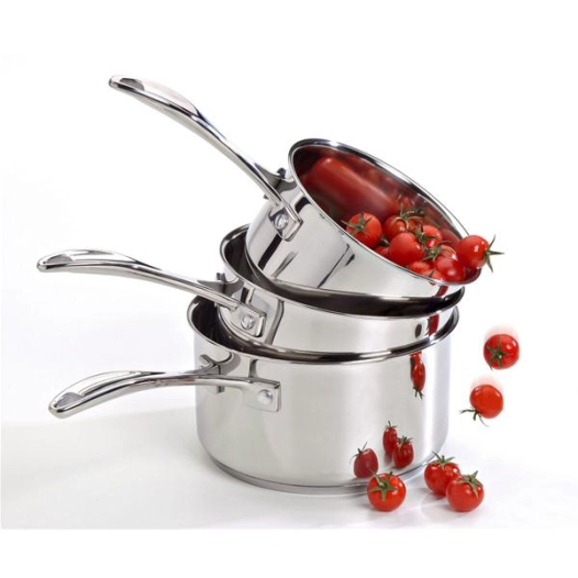 série de 3 casseroles 16/18/20 cm - chef - beka