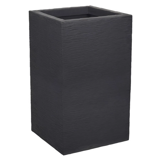 pot carré haut graphit up 36l 29.5x29.5x49.5 cm anthracite - eda