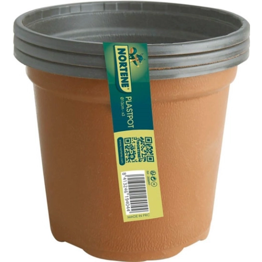 plastpot 3 pots ronds d.13cm - nortene