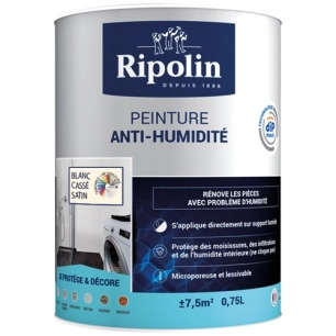 ripolin peint anti humidité blanc cassé 0.75l - ripolin