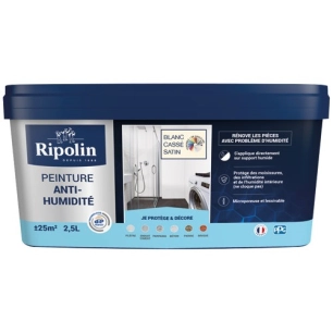 ripolin peint anti humidité blanc cassé 2.5l - ripolin