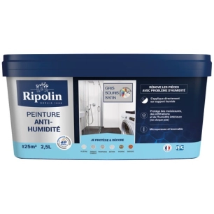 ripolin peint anti humidité gris souris 2.5l - ripolin