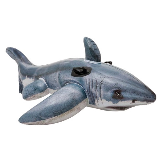requin blanc chevauchable 173x107cm - intex