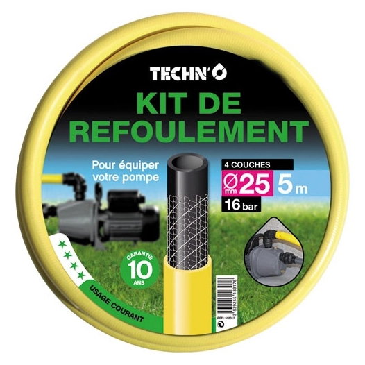 kit de refoulement techno pour pompe d. 25mm/5m - techn