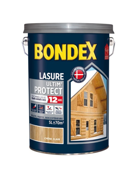 bondex lasure ultim protect 12 ans 5l chêne doré - bondex