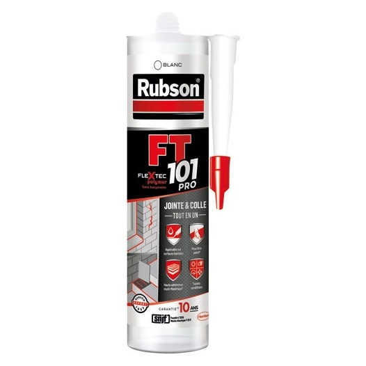 mastic ft101 rubson blanc cartouche 280ml pro lot de 2 - rubson
