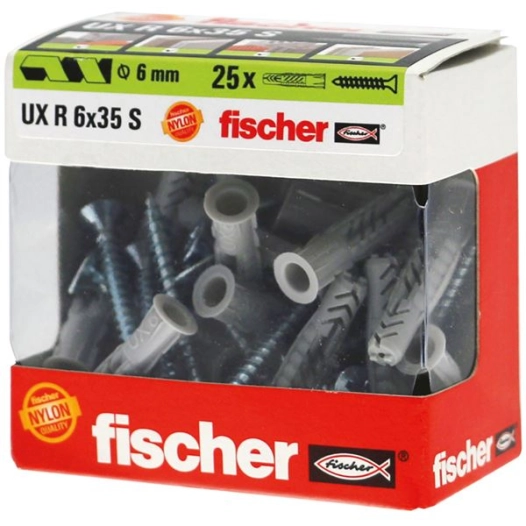 cheville multimat ux 6x35 en boite de 25 unités - fischer