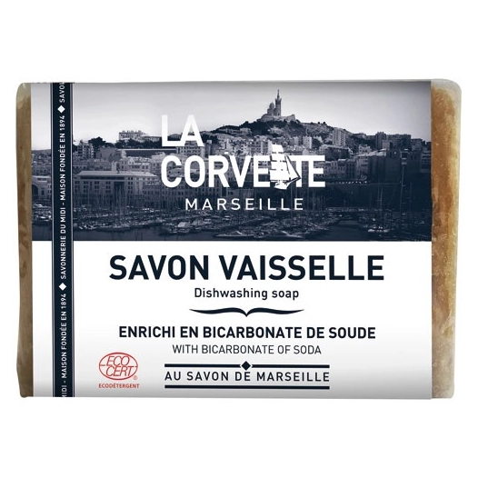 savon vaisselle enrichi en bicarbonate de soude ecocert 200g - la corvette