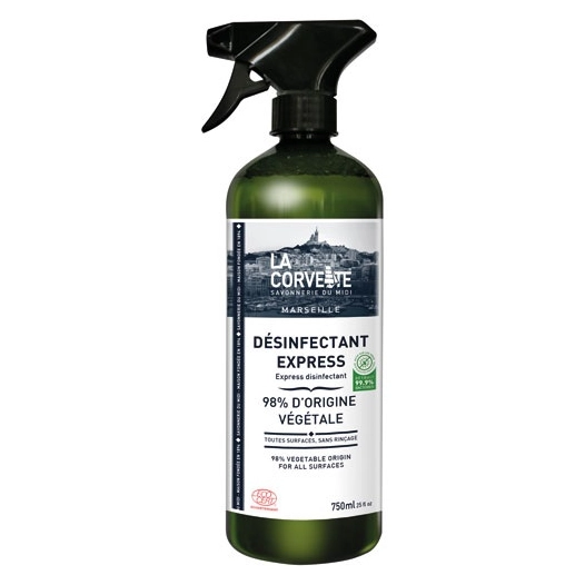 desinfectant express 98% origine vegetale 750ml - la corvette