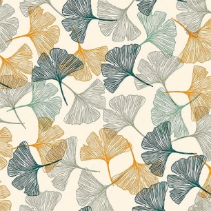 nappe noblessa toile cirée ginkgo pétrole 20mx140cm - noblessa