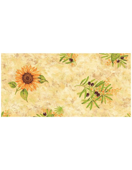 Nappe Bergamo Summer Rouleau nappe PVC réutilisable - D-C-TABLE