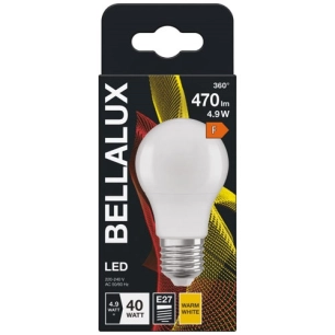 bellalux led dépoli standard e27 4.9w chaud 470lm - bellalux
