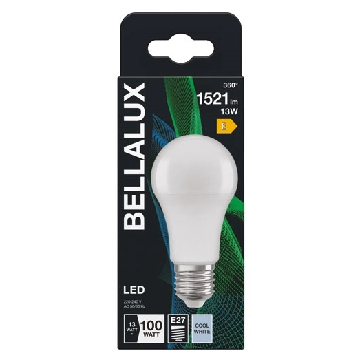 bellalux led dépoli standard e27 13w froid 1521lm - bellalux