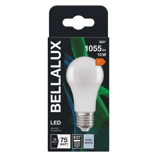 bellalux led dépoli standard e27 10w froid 1055lm - bellalux