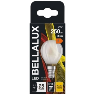 bellalux led dépoli sphère e14 2.5w chaud 250lm - bellalux