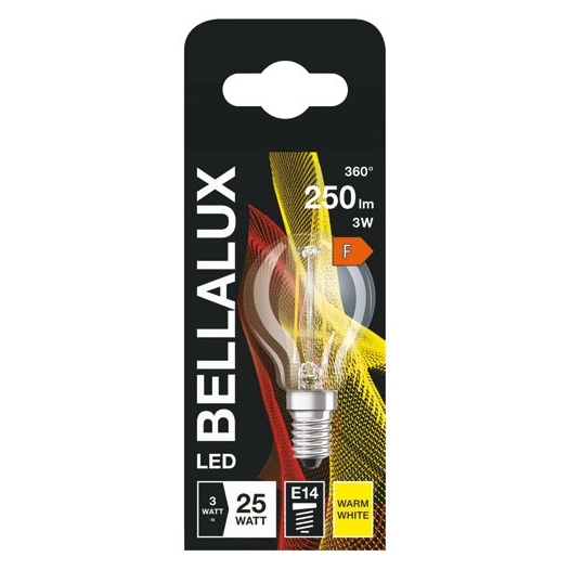 bellalux led clair sphère e14 3w chaud 200lm - bellalux