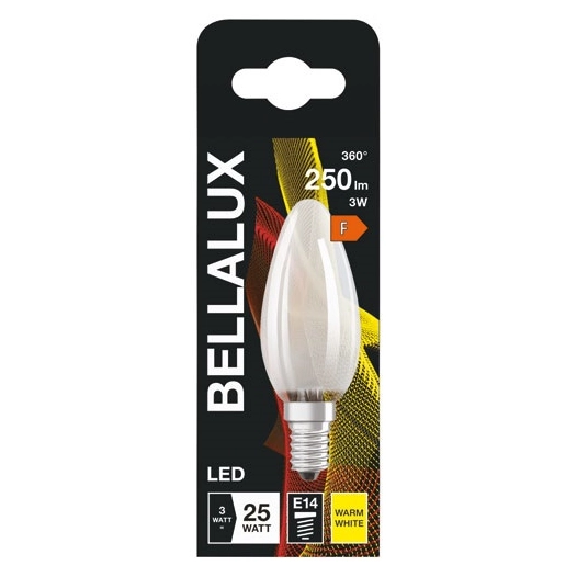 bellalux led dépoli flamme e14 2.5w chaud 250lm - bellalux