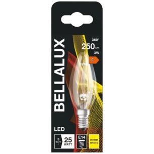 bellalux led clair flamme e14 2.5w chaud 250lm - bellalux