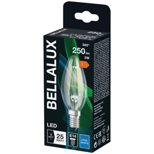 bellalux led clair flamme e14 3.25w froid 250lm - bellalux
