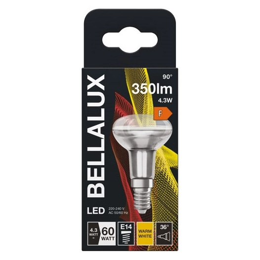 bellalux led spot r50 verre e14 4.3w chaud 350lm - bellalux