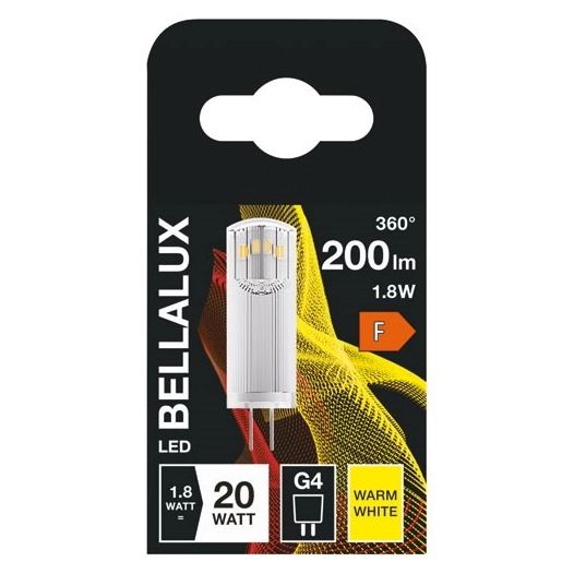 bellalux led capsule dépoli g4 1.8w chaud 200lm - bellalux