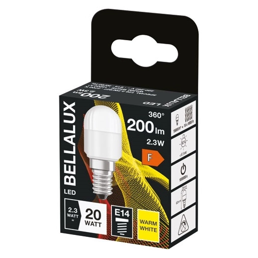 bellalux led dépoli mini tube e14 2.3w chaud 200lm - bellalux
