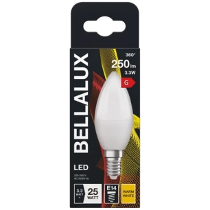 bellalux led radiateur dépoli flamme e14 3.3w chaud 250lm - bellalux
