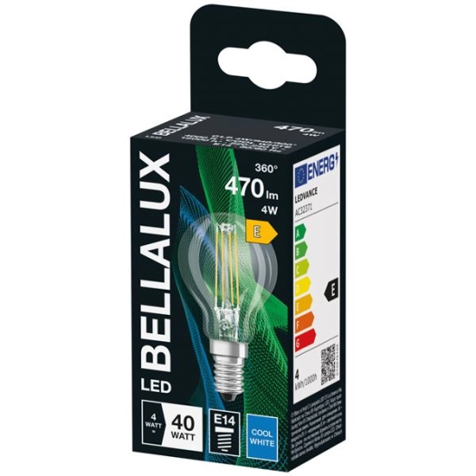 bellalux led clair sphère e14 4w froid 470lm - bellalux
