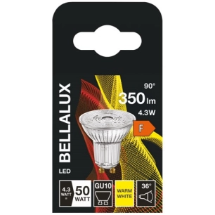 bellalux led spot par16 verre gu10 4.3w chaud 350lm - bellalux