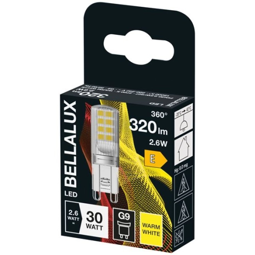 bellalux led clair capsule g9 2.6w chaud 300lm - bellalux