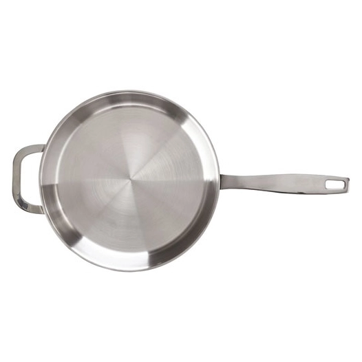 poêle inox 32 cm + contre-poignée - maestro - beka