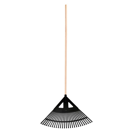 balai à gazon plastique manche bois 130 cm - spear & jackson