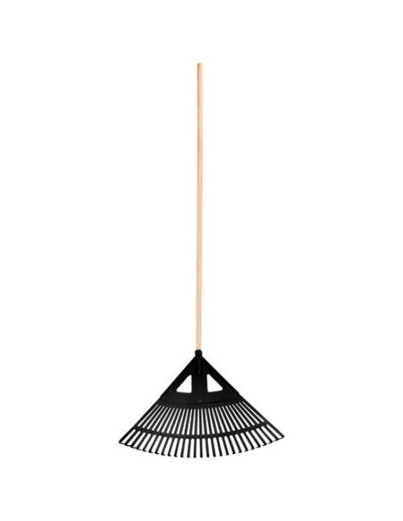 balai à gazon plastique manche bois 130 cm - spear & jackson