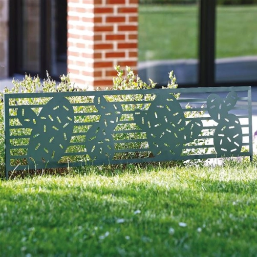 bordure métal à planter cactus border 0.40x1m bleu vert - nortene