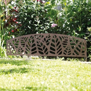 bordure métal à planter athéa border 0.40x1m brun - nortene