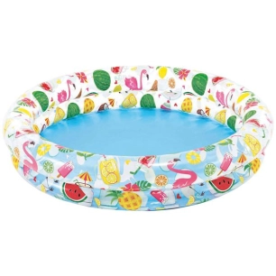 piscine décor flamant rose ananas pastèque 122x25cm - intex