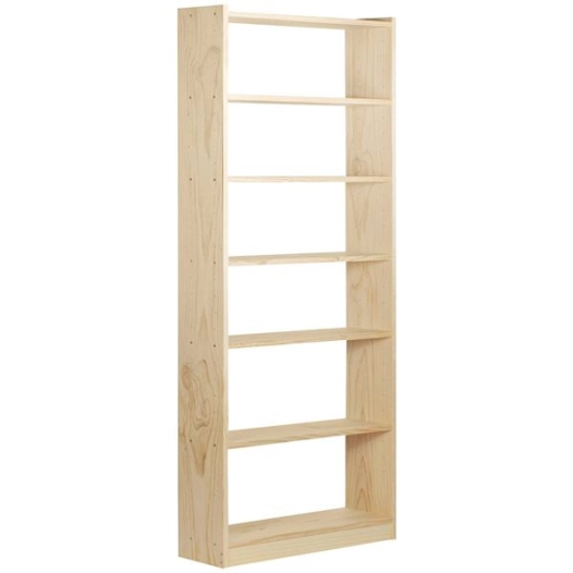 etagère pin 7 tablettes h216.7 x l79.6 x p25cm - astigarraga