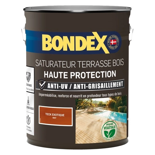bondex saturateur bois 5l teck - bondex