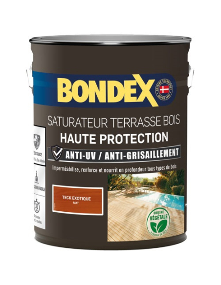 bondex saturateur bois 5l teck - bondex