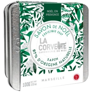 coffret cube savon de noël sapin 100 g + boîte - la corvette