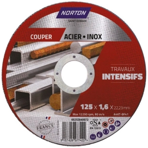 disque à tronçonner le métal 125 x 1.6 x 22.2 mm - norton