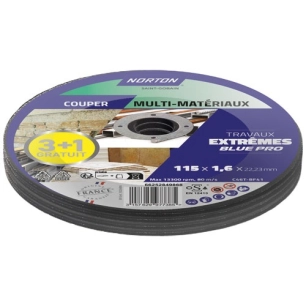 disque multi coupe 115x1.6x22.2 lot 3+1 - norton