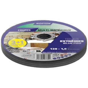 disque multi coupe 125x1.6x22.2 lot 3+1 - norton